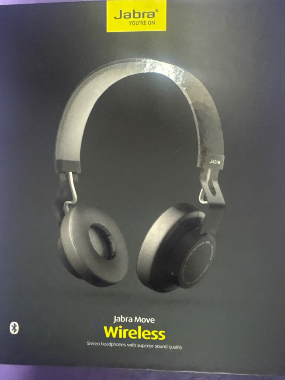 Jabra Move Wireless Bluetooth Headphones Black New in Box